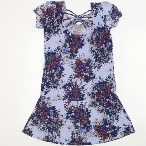 NEXT Womens Blue Floral  A-Line  Size 6