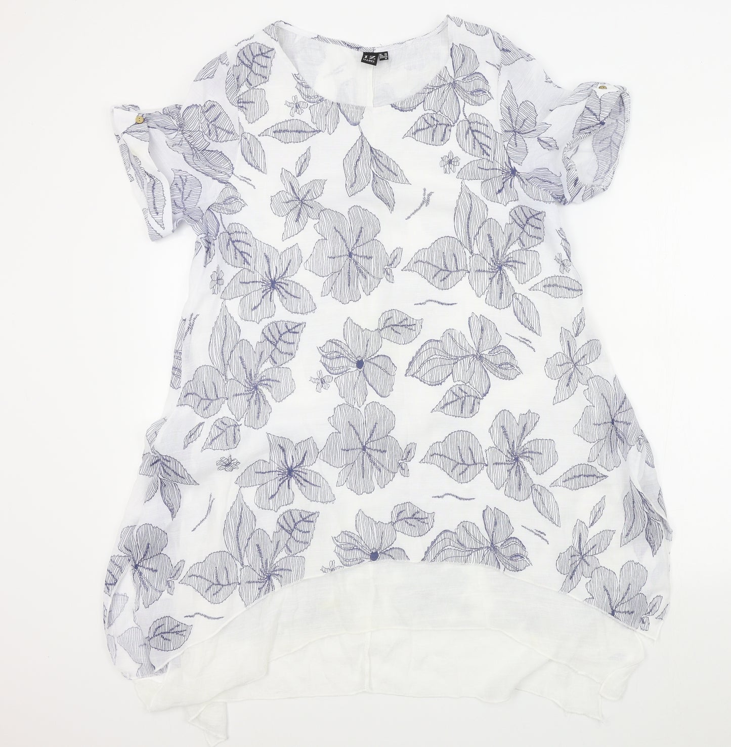 IZABEL Womens White Geometric  Fit & Flare  Size 10