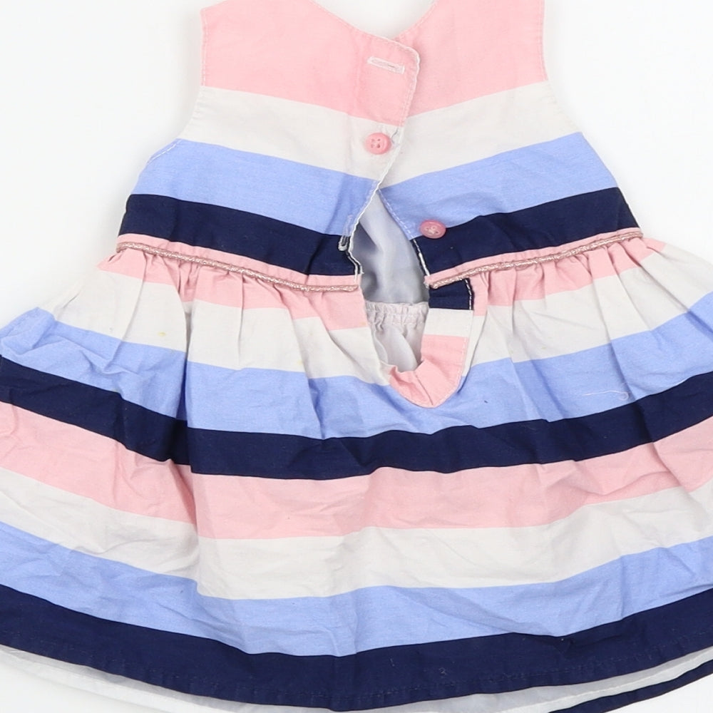 Primark Girls Multicoloured Striped  Fit & Flare  Size 0-3 Months