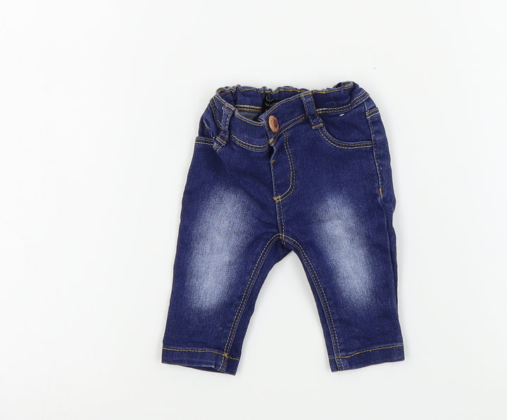 baby girl Baby Blue Colourblock  Capri Trousers Size 0-3 Months