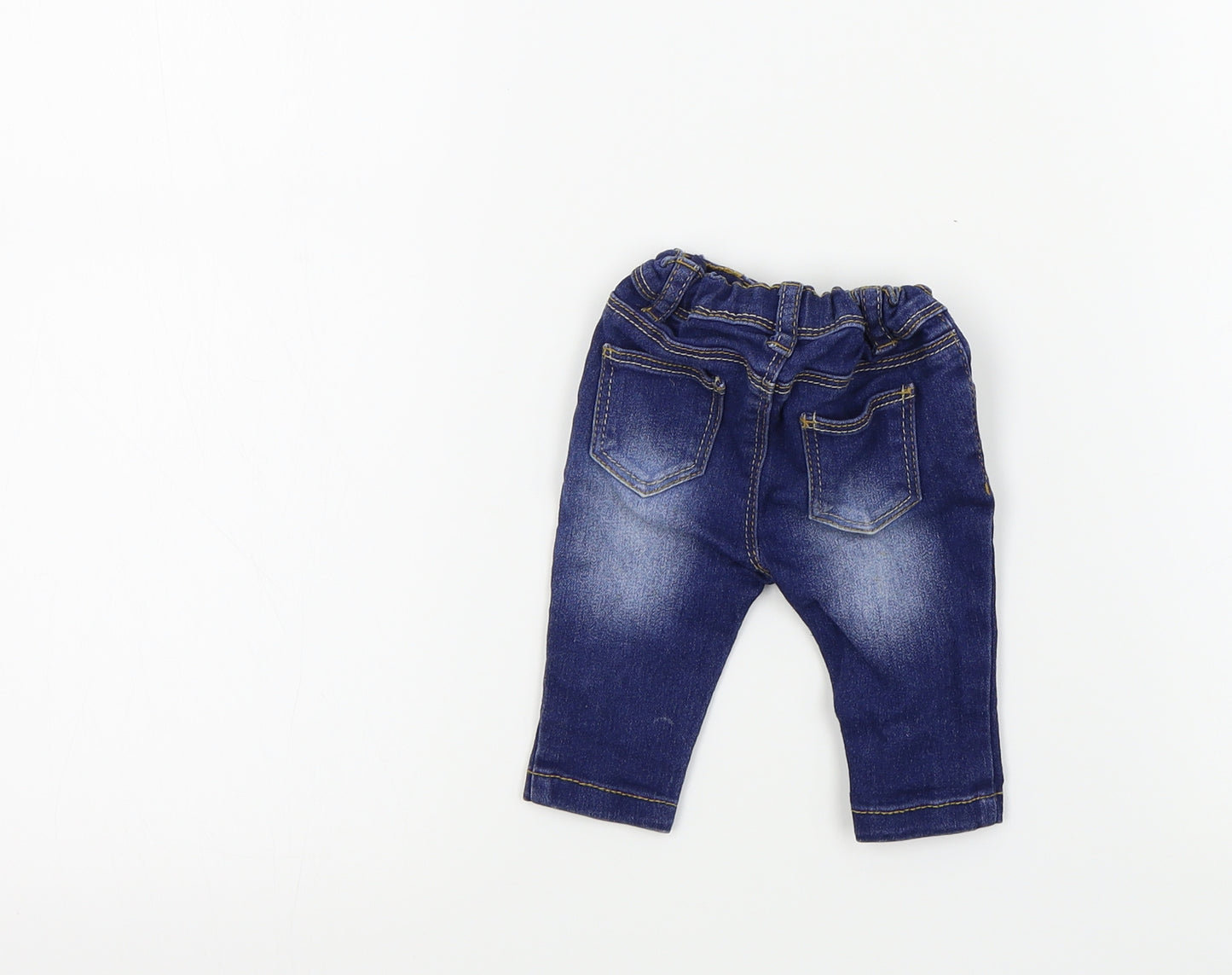baby girl Baby Blue Colourblock  Capri Trousers Size 0-3 Months