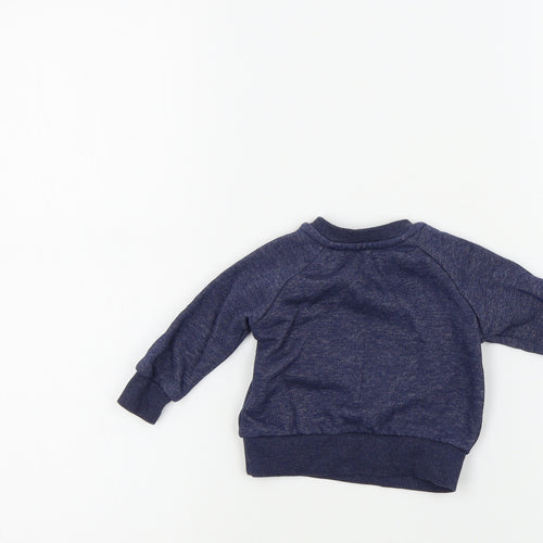 Primark Boys Blue Colourblock  Pullover Jumper Size 0-3 Months