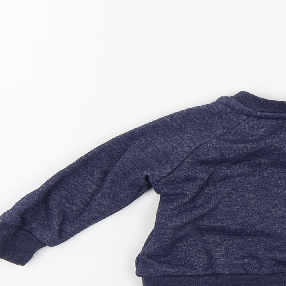 Primark Boys Blue Colourblock  Pullover Jumper Size 0-3 Months