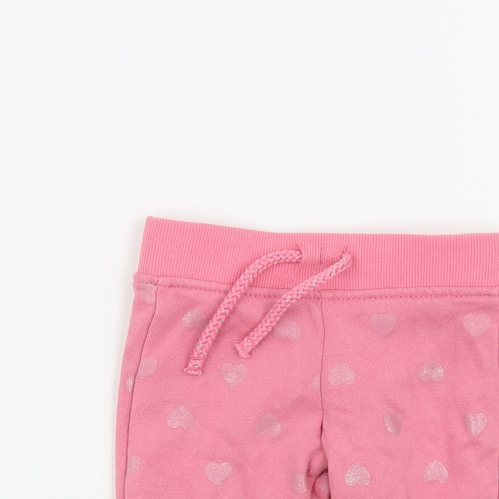 Primark Girls Pink Colourblock  Jogger Trousers Size 0-3 Months