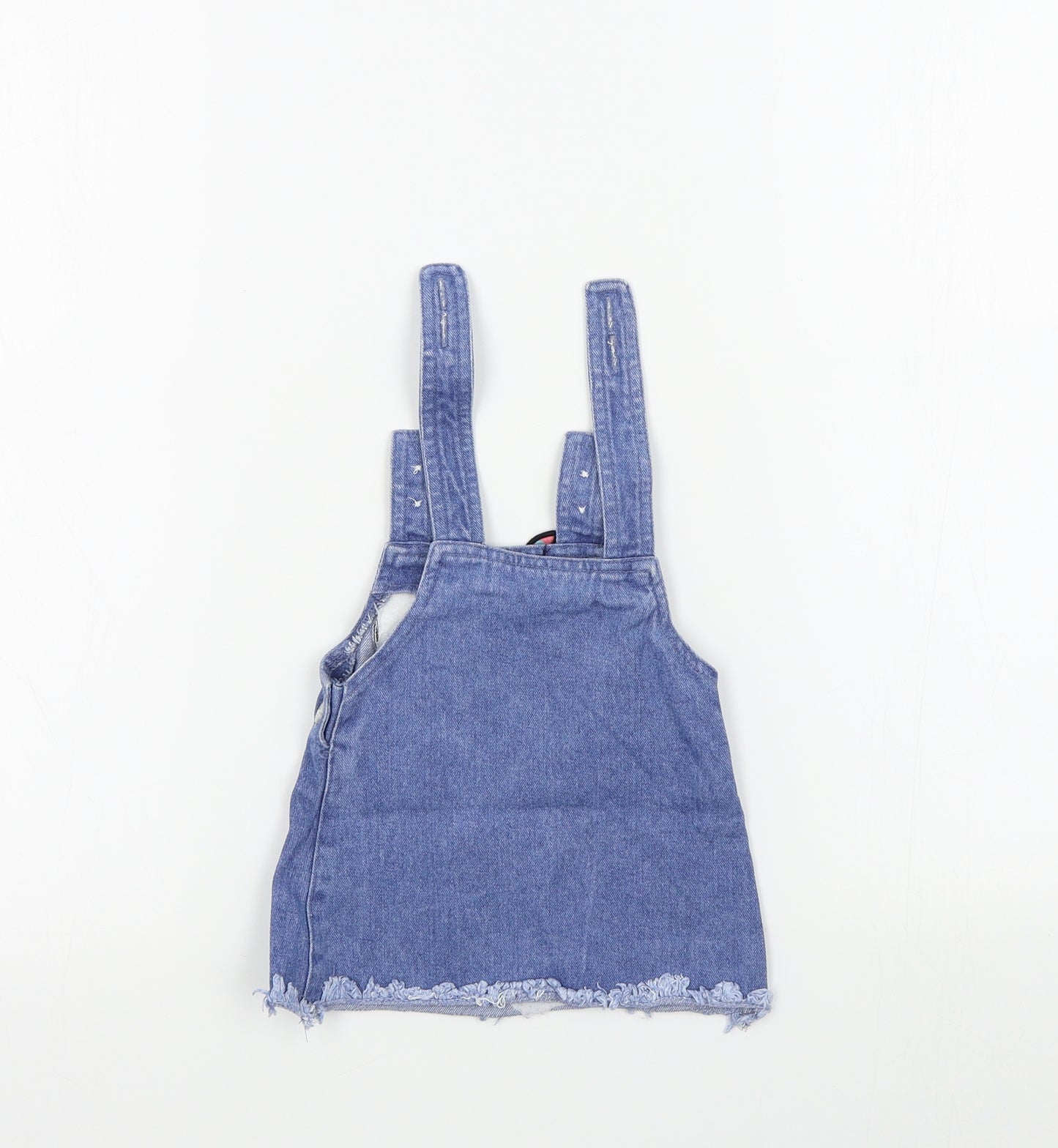 Primark Girls Blue Colourblock  Pinafore/Dungaree Dress  Size 0-3 Months  - disney, minnie mouse