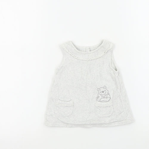 George Girls White   Pinafore/Dungaree Dress  Size 0-3 Months  - Disney Baby Winnie the Pooh