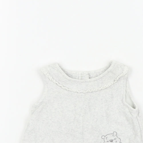 George Girls White   Pinafore/Dungaree Dress  Size 0-3 Months  - Disney Baby Winnie the Pooh
