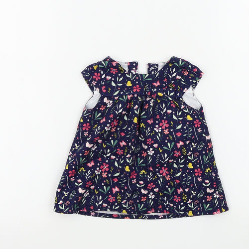 Primark Girls Blue Fair Isle  Fit & Flare  Size 0-3 Months
