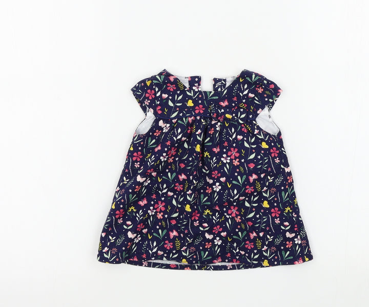 Primark Girls Blue Fair Isle  Fit & Flare  Size 0-3 Months