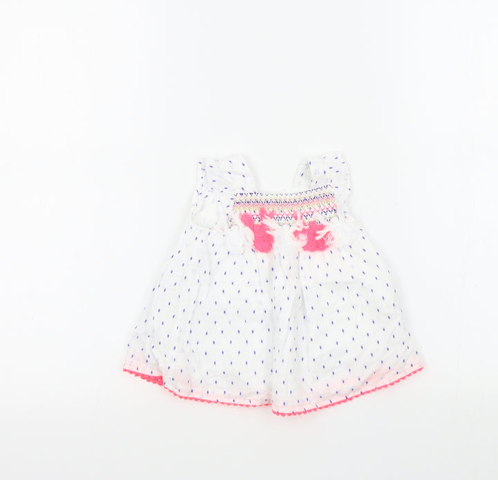 Primark Girls White Colourblock Fit & Flare Size 0-3 Months