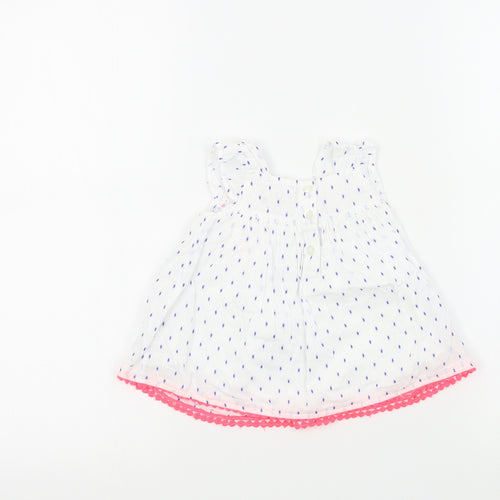Primark Girls White Colourblock  Fit & Flare  Size 0-3 Months