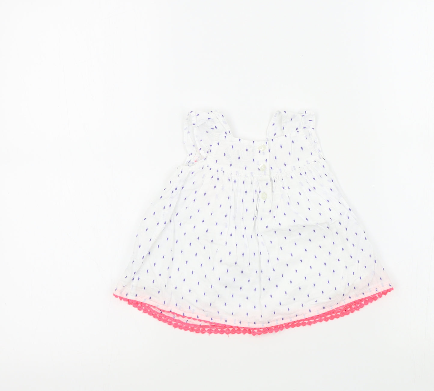 Primark Girls White Colourblock  Fit & Flare  Size 0-3 Months