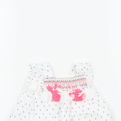 Primark Girls White Colourblock  Fit & Flare  Size 0-3 Months