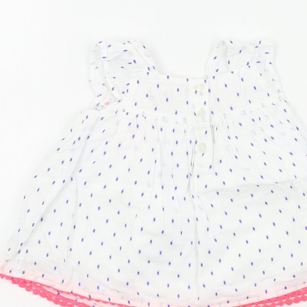 Primark Girls White Colourblock  Fit & Flare  Size 0-3 Months