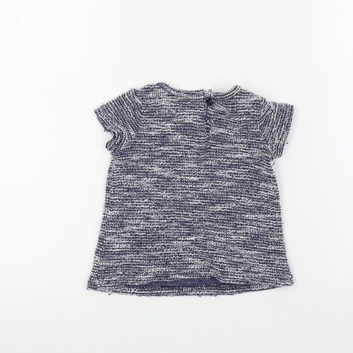Primark Girls Blue Colourblock  Basic T-Shirt Size 0-3 Months