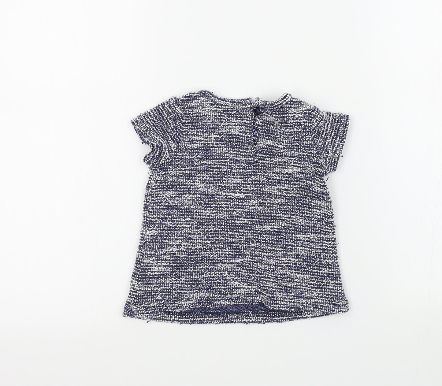 Primark Girls Blue Colourblock  Basic T-Shirt Size 0-3 Months