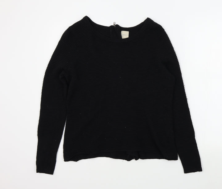 carla f. Womens Black   Pullover Jumper Size S