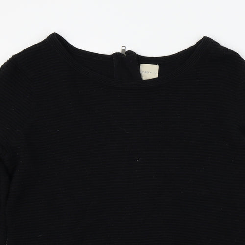 carla f. Womens Black   Pullover Jumper Size S