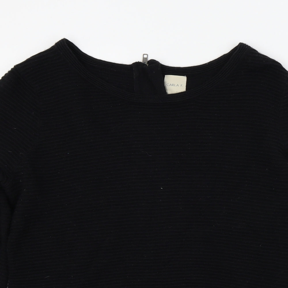 carla f. Womens Black   Pullover Jumper Size S