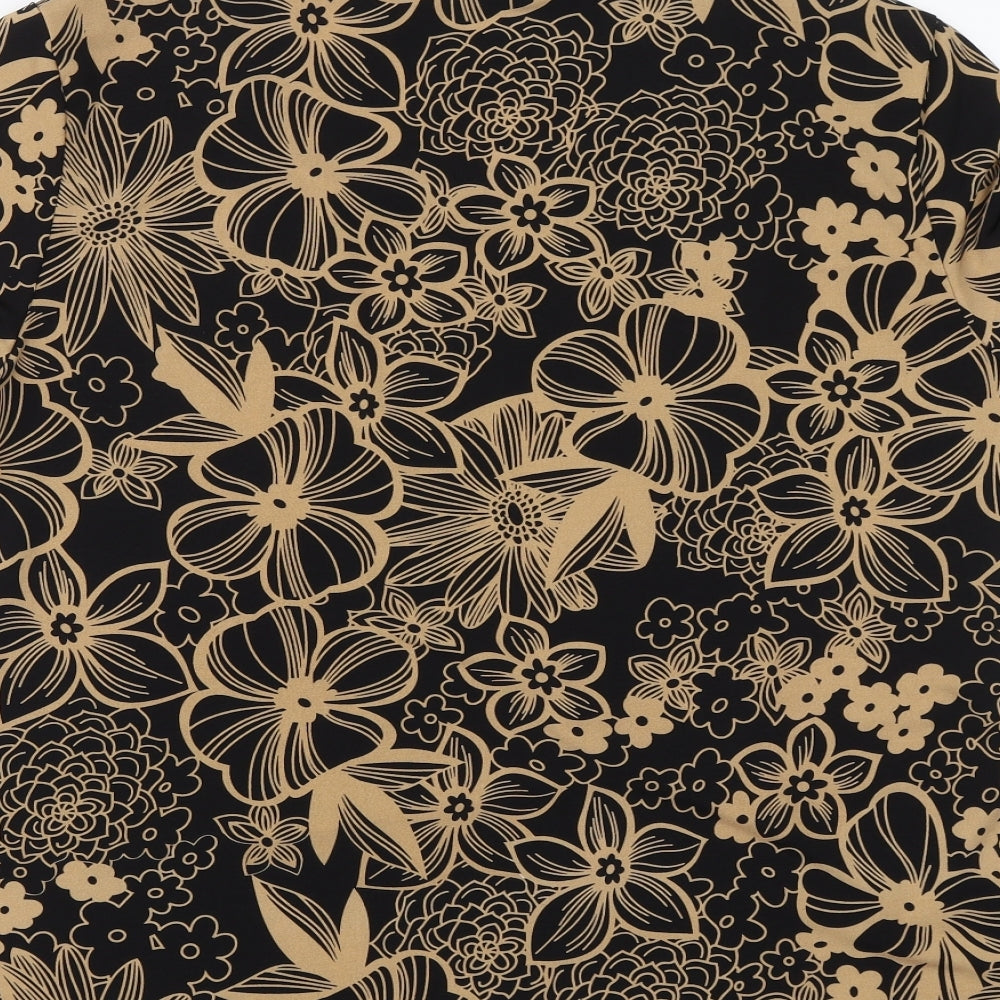 Pure & natural Womens Brown Floral  Basic T-Shirt Size 2XL