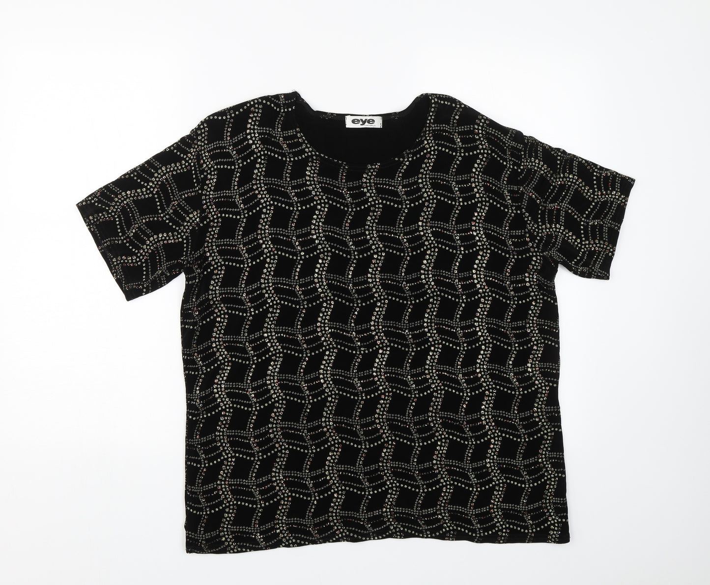 Eye Casuals Womens Black   Basic T-Shirt Size 2XL