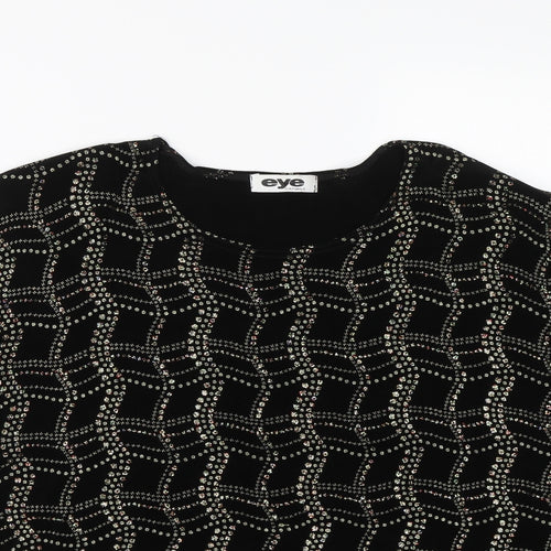 Eye Casuals Womens Black   Basic T-Shirt Size 2XL