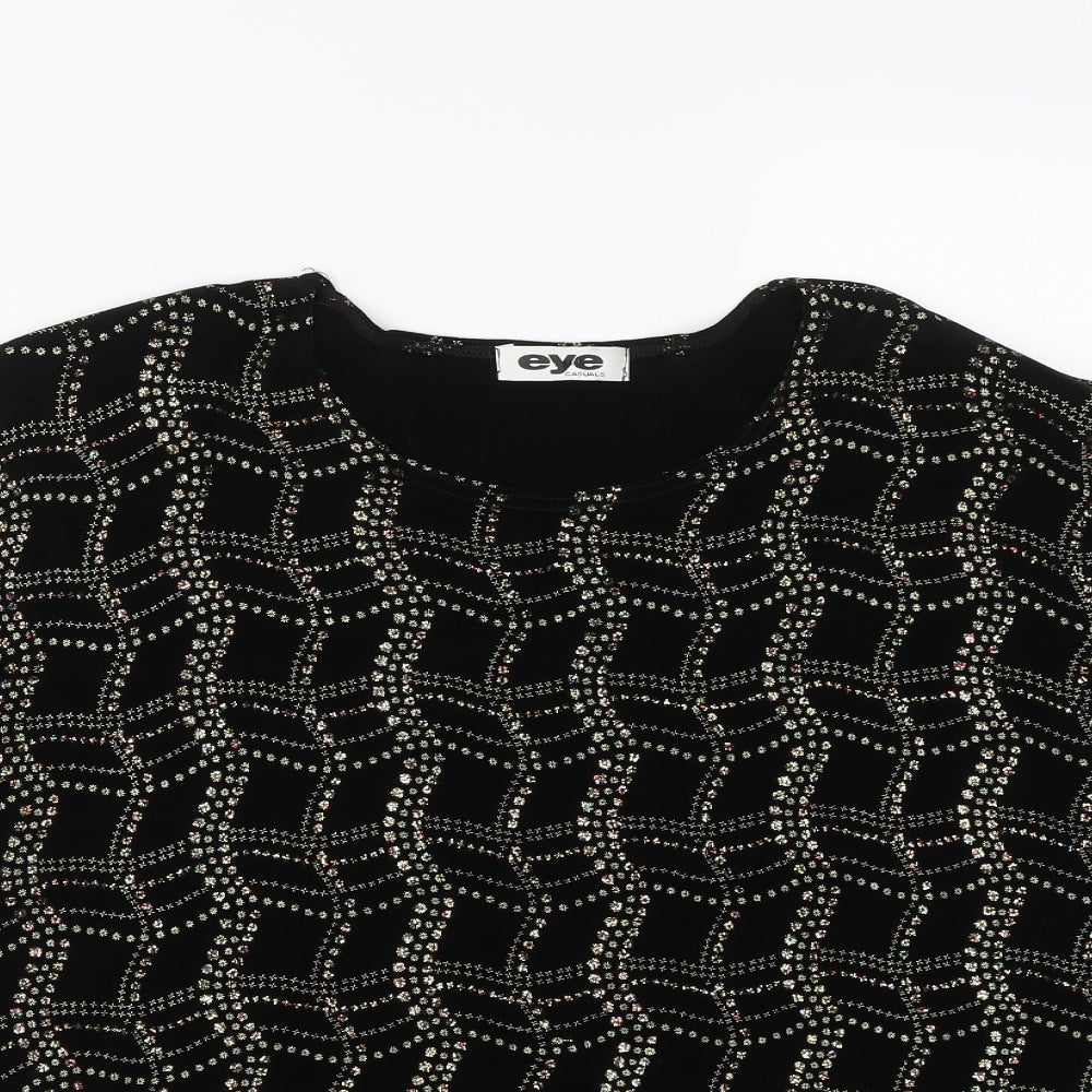 Eye Casuals Womens Black   Basic T-Shirt Size 2XL