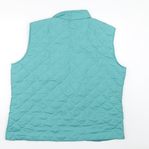 Anne De Lancay Womens Blue Argyle/Diamond  Gilet Coat Size 2XL