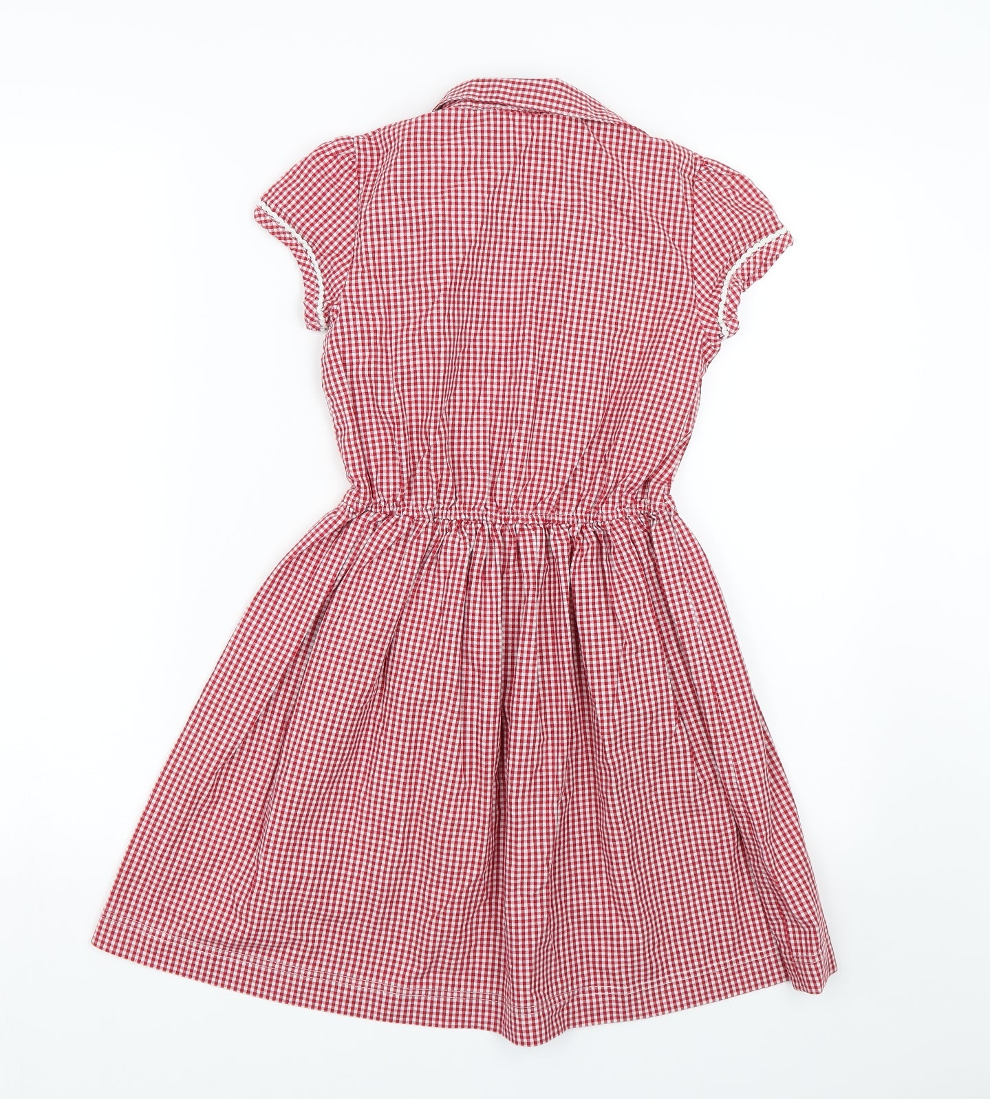 Matalan Girls Red Check  Shirt Dress  Size 9 Years  - School Dress