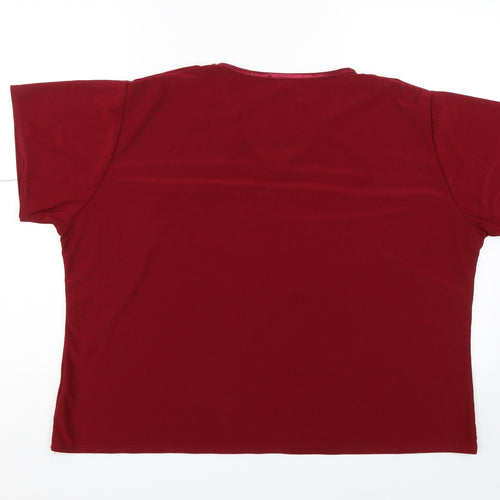 Preworn Womens Red   Basic T-Shirt Size XL