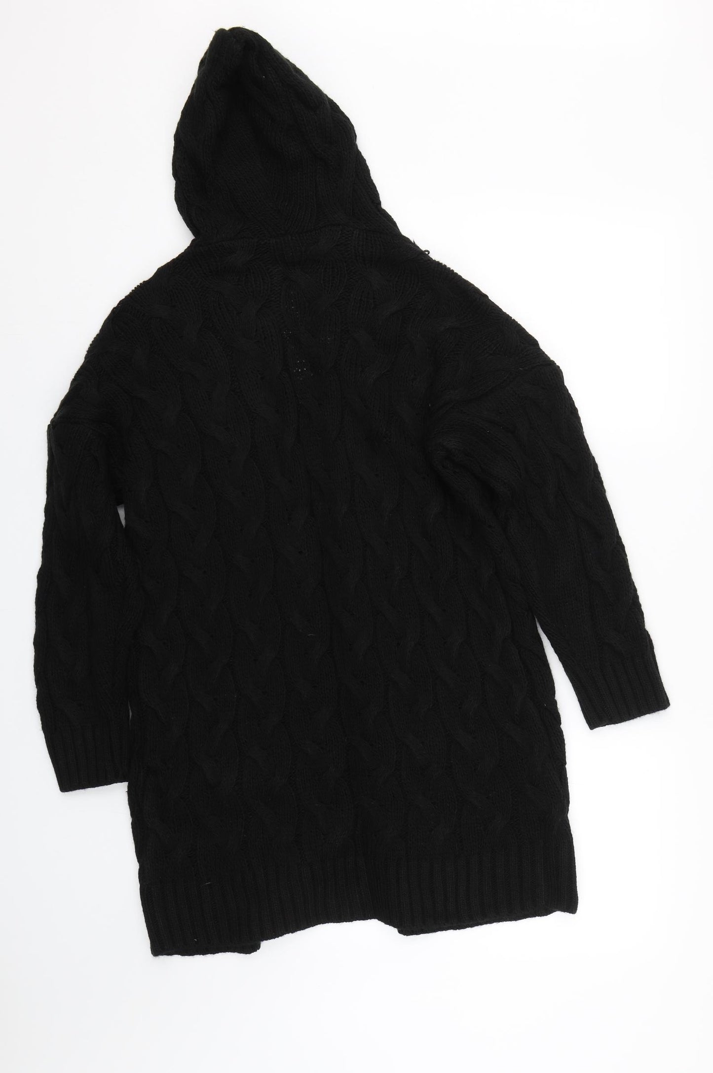 Preworn Womens Black  Knit Cardigan Jumper One Size