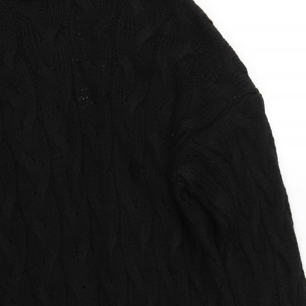 Preworn Womens Black  Knit Cardigan Jumper One Size
