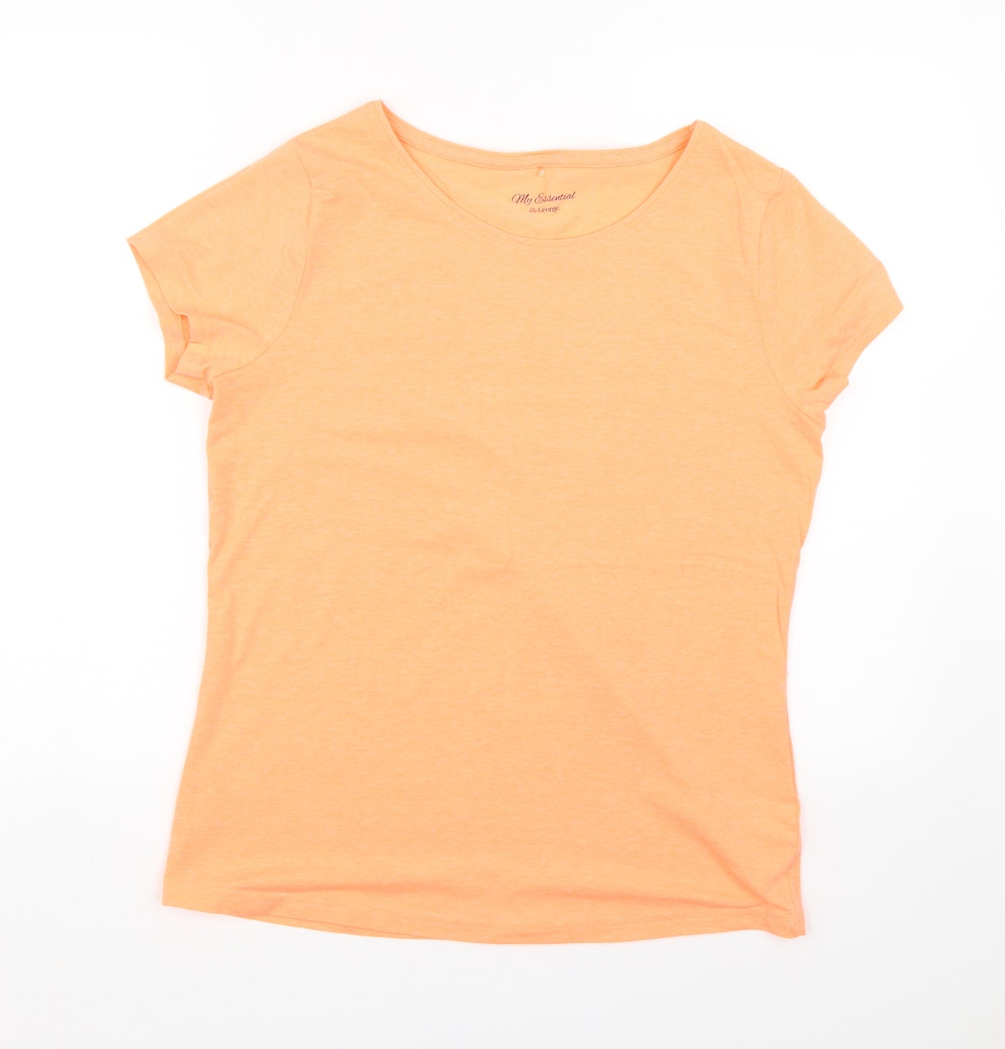 George Womens Orange   Basic T-Shirt Size 16