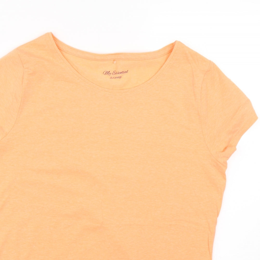 George Womens Orange   Basic T-Shirt Size 16