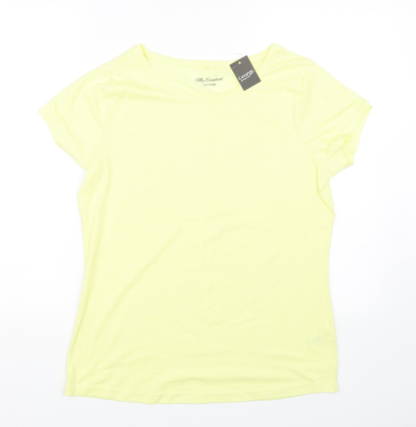 George Womens Yellow   Basic T-Shirt Size 16