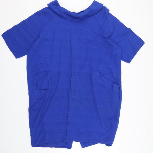 Glossy Womens Blue   Basic T-Shirt Size XL