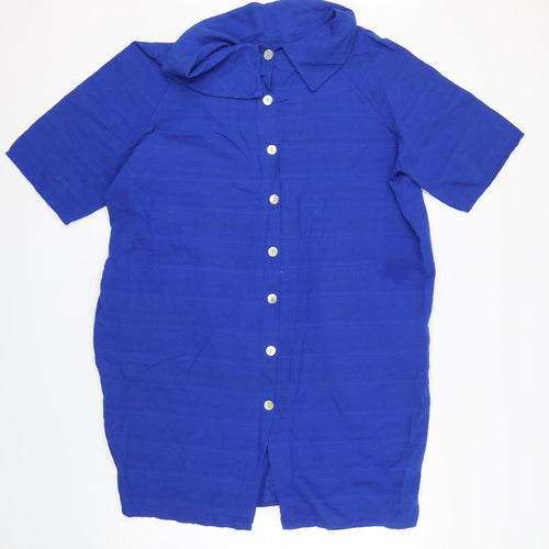 Glossy Womens Blue   Basic T-Shirt Size XL