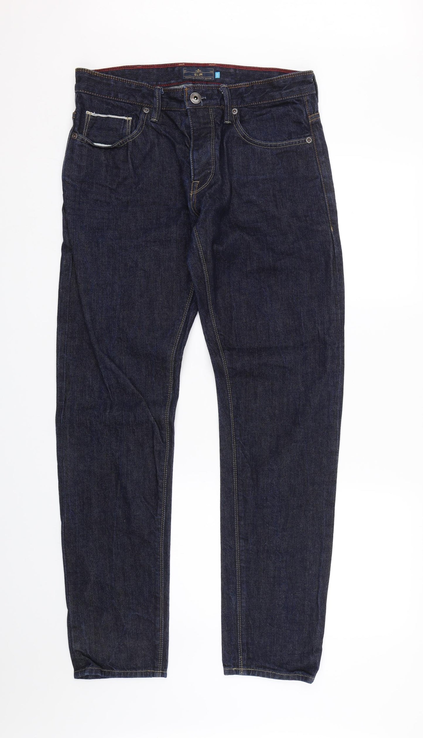 NEXT Mens Black  Denim Straight Jeans Size 32 L31 in