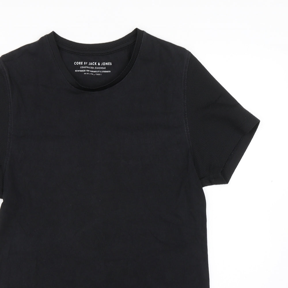 Jack&Jones Mens Black    T-Shirt Size S
