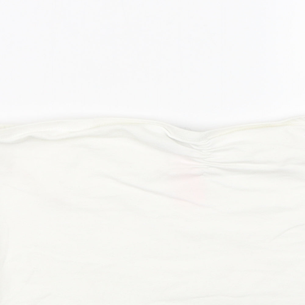 Lipsy Womens White   Wrap T-Shirt Size 10