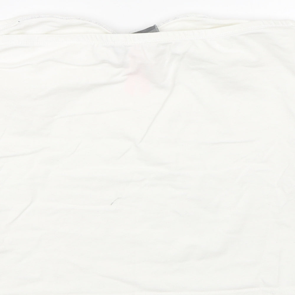 Lipsy Womens White   Wrap T-Shirt Size 10