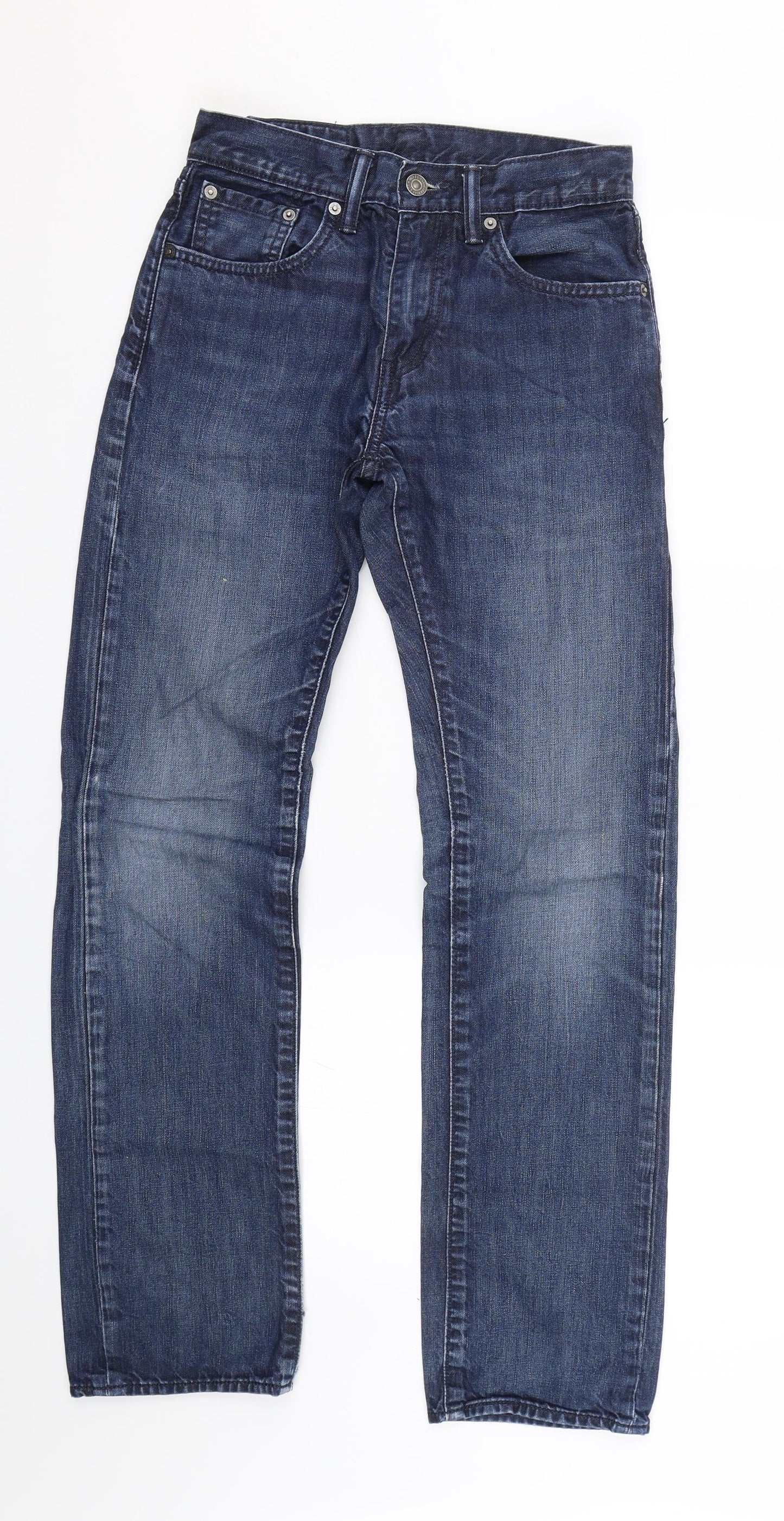 Levis Womens Blue  Denim Straight Jeans Size 27 L29 in