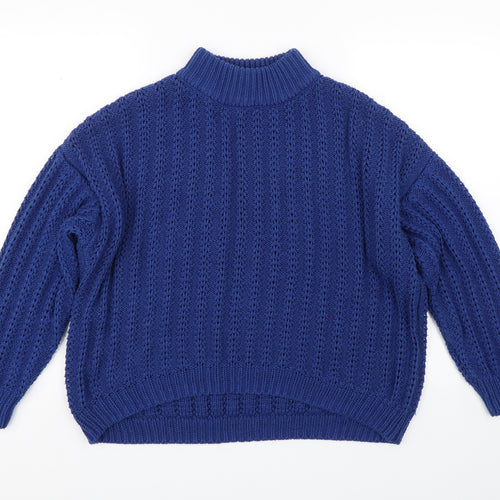 George Womens Blue  Knit Pullover Jumper Size M