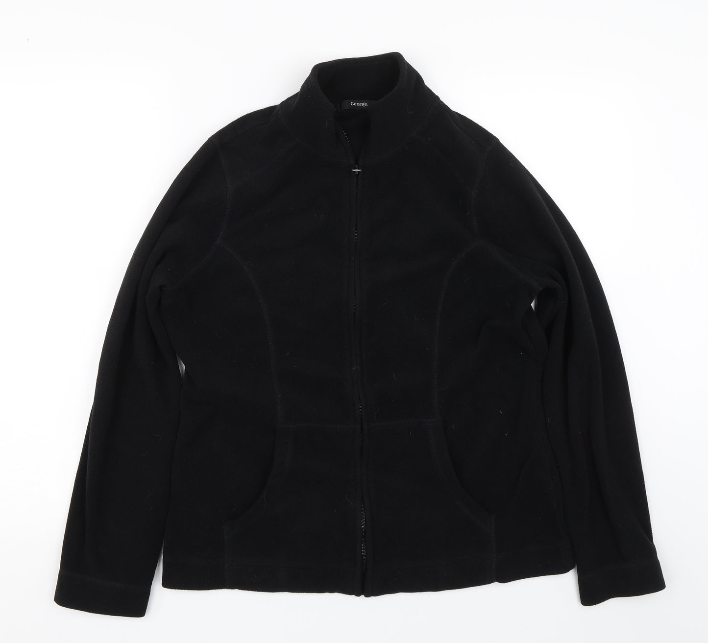 George Womens Black   Full Zip Sweatshirt Size 14