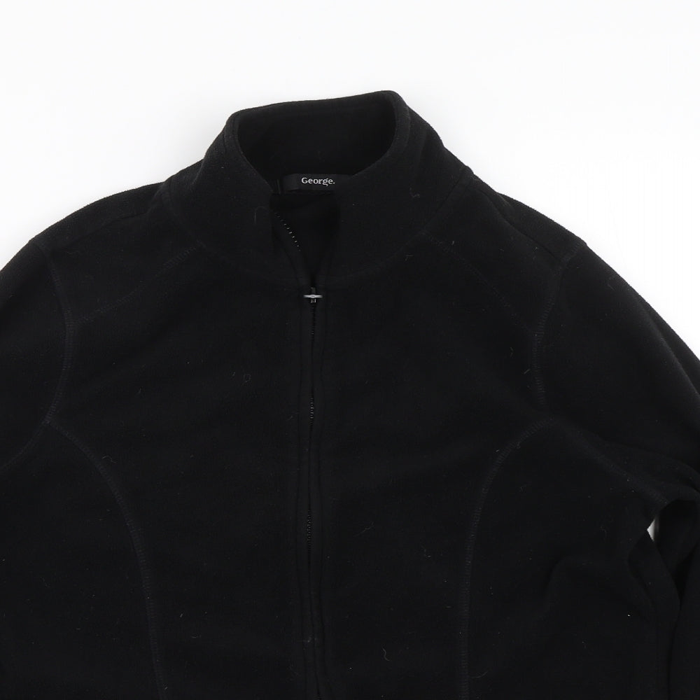 George Womens Black   Full Zip Sweatshirt Size 14
