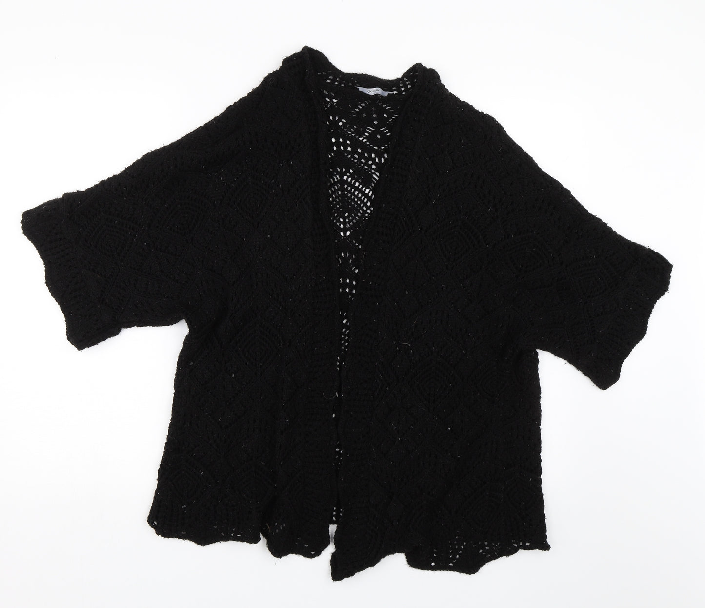 George Womens Black  Knit Cardigan Jumper One Size