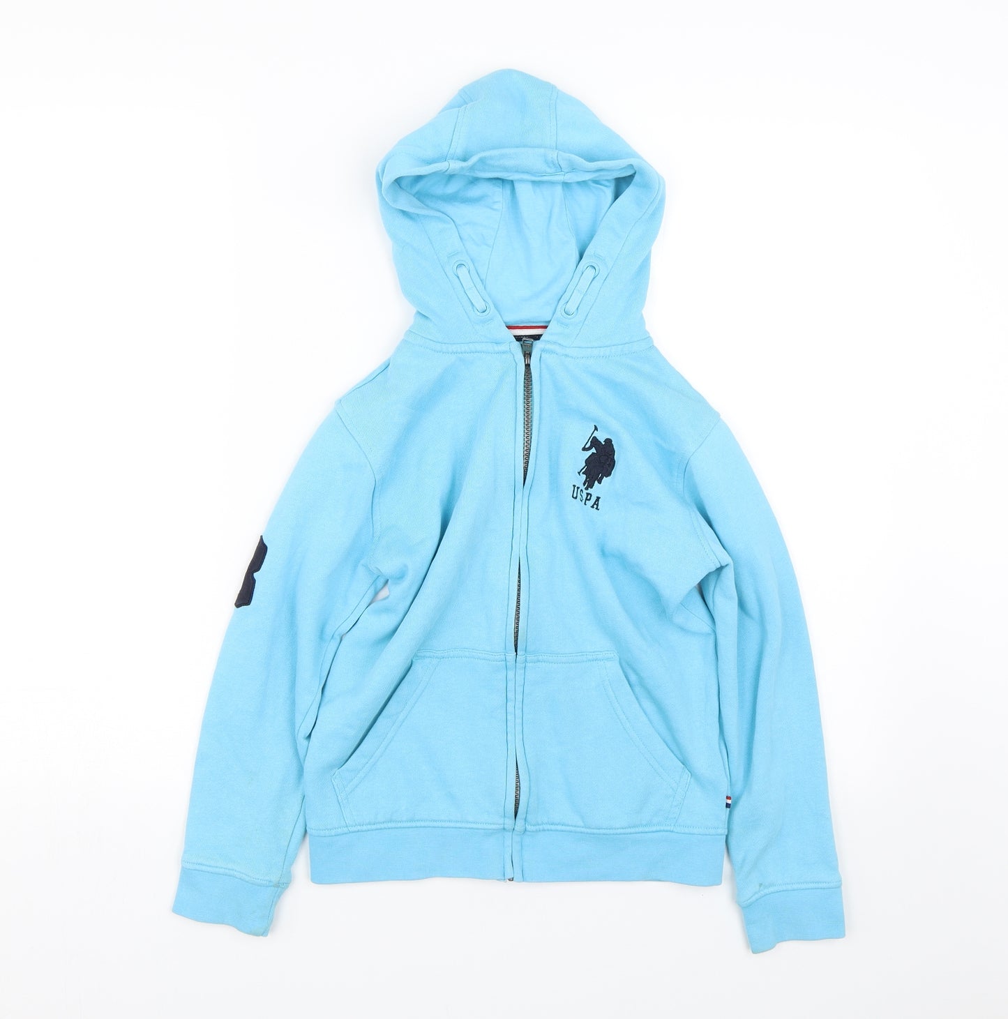 US Polo Assn. Boys Blue   Full Zip Hoodie Size 8-9 Years