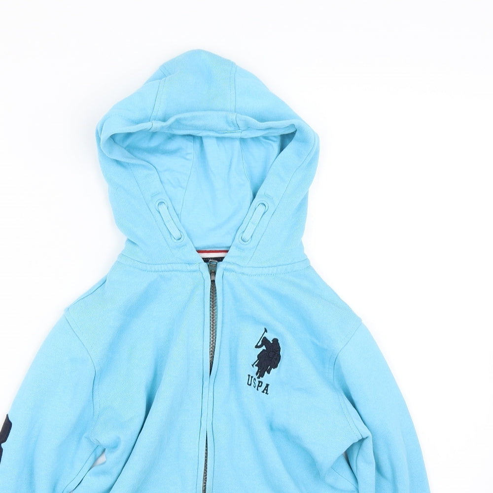 US Polo Assn. Boys Blue   Full Zip Hoodie Size 8-9 Years