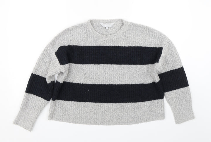 Red Herring Womens Grey Striped  Pullover Jumper Size 14