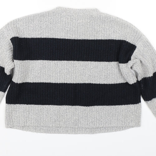 Red Herring Womens Grey Striped  Pullover Jumper Size 14